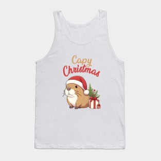 Capy Christmas Capybara Santa Tank Top